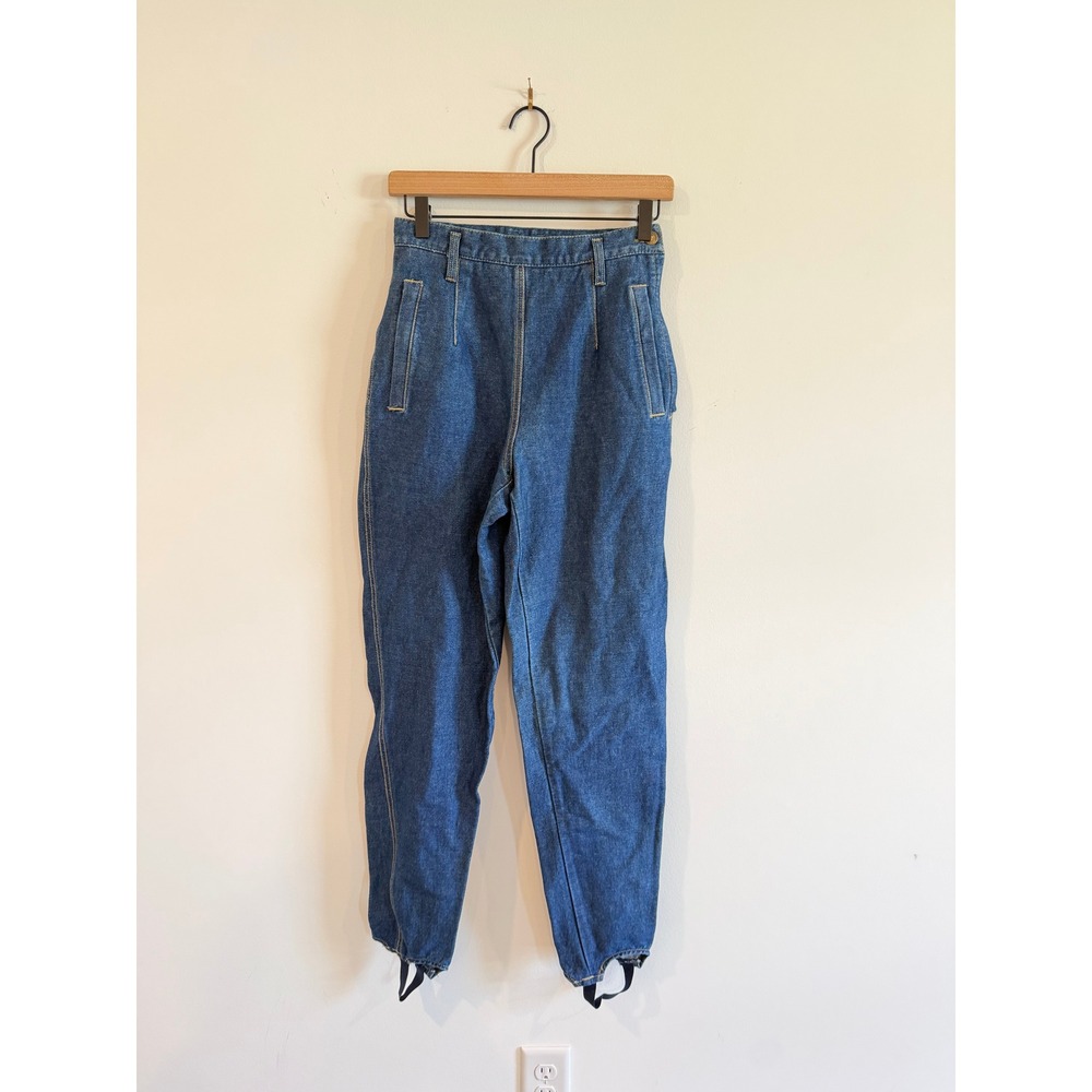 Vintage Lizwear USA High Waisted Stirrup Jeans Medium Wash Denim Sz 8